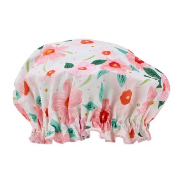 Shower Cap | Meadow Blush | Linen Shower Cap | Meadow Blush | Linen